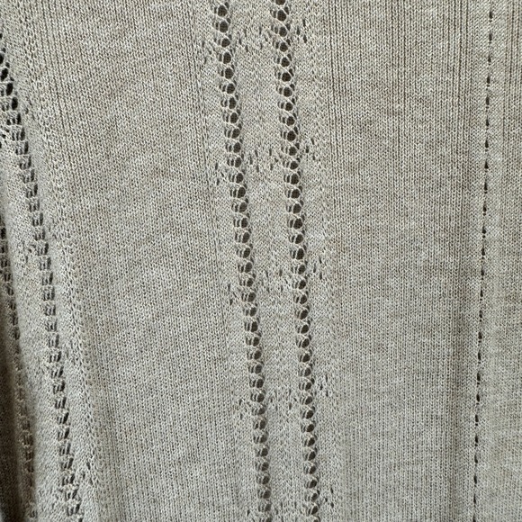 Chico's Oatmeal Cashmere Wool Blend Belted Longline Cardigan Duster 4 XXL - Picture 3 of 6